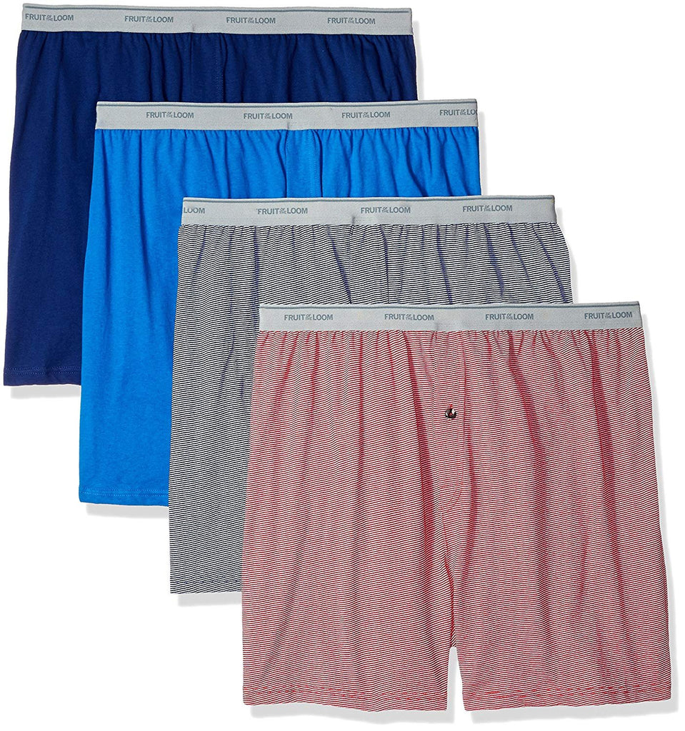 Fruit of the Loom Men's Tag-Free Boxer Shorts (Knit & Woven)