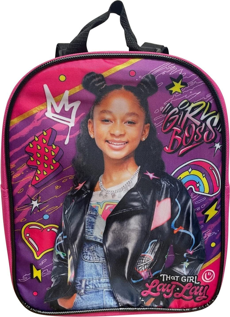 That Girl Lay Lay Little Girl 10 Inch Mini Backpack (Pink-Black)