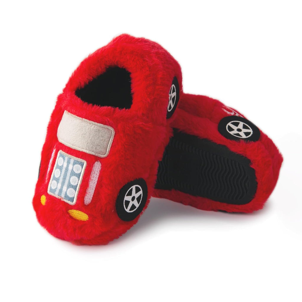 Handcraft Hot Wheels Toddler Boys Embroidered Slippers, Red, 5-6 Toddler