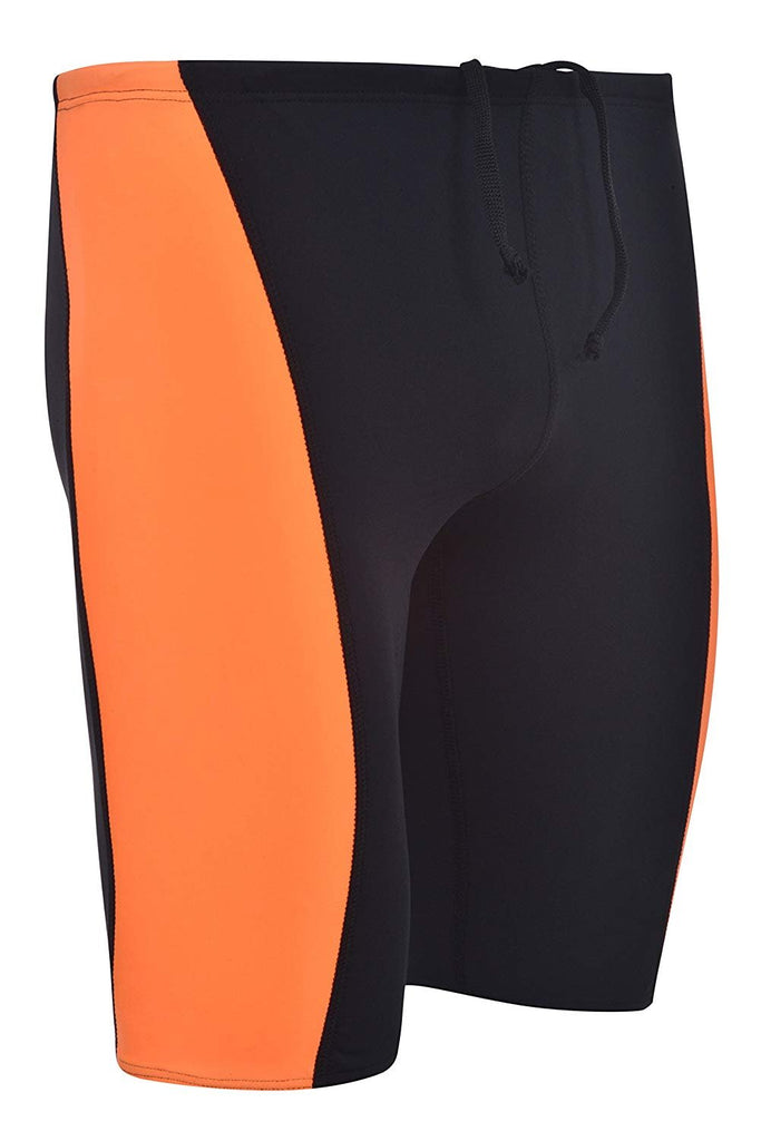 Men's Performance Swimsuit Racer Jammer - Durable Spandex Nylon Blend Comfortable Swimwear Training Many Colors