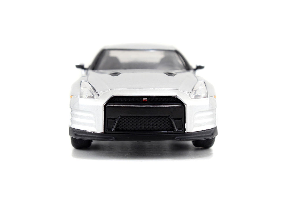 Fast & Furious 1:32 2009 Brian's Nissan GT-R R35 Die-Cast Car, Toys for Kids and Adults(Silver)
