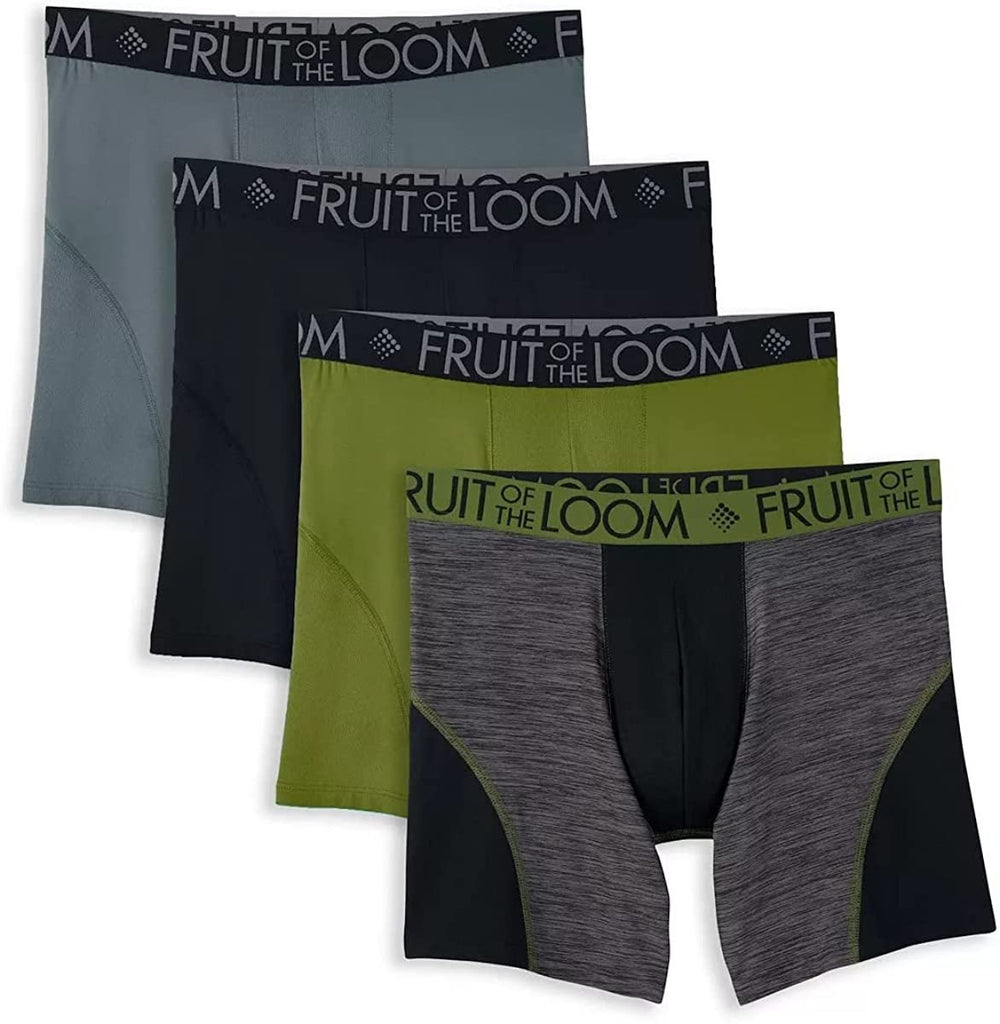 Fruit of the Loom Men's Boxer Briefs 5-Pack Signature/Regular Long Leg/Regular Leg S-2X