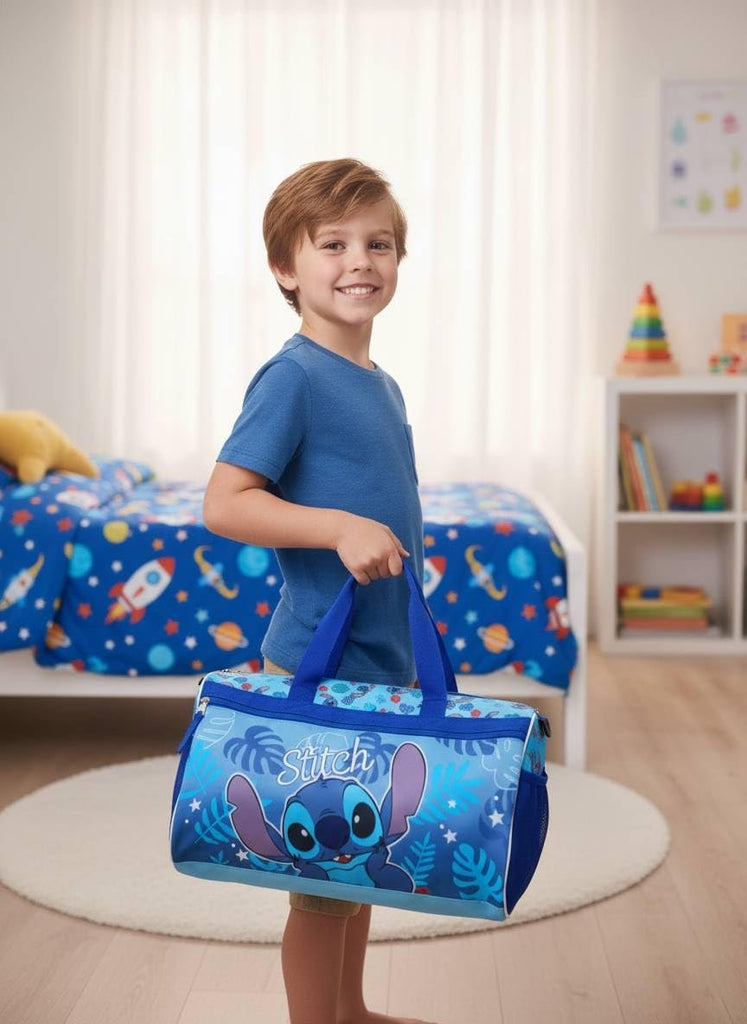 Disney Kids Duffle Bag 16.5" – Travel & Sports Bag with Zipper Pocket, Mesh Side Pockets & Shoulder Strap