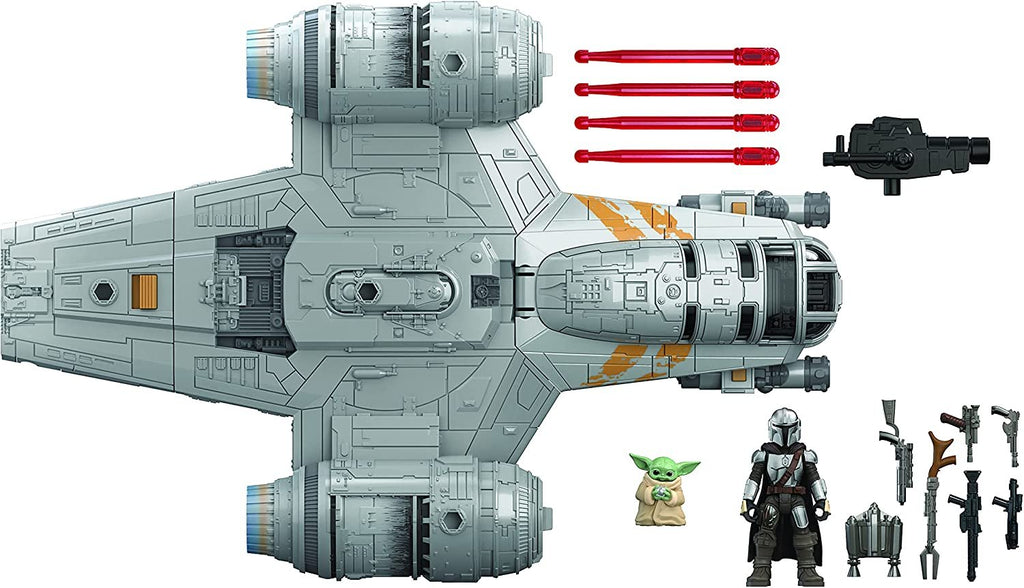 Star Wars Mission Fleet The Mandalorian The Child Razor Crest Outer Rim Run Deluxe Vehicle with 2.5-Inch-Scale Figure, for Kids Ages 4 and Up