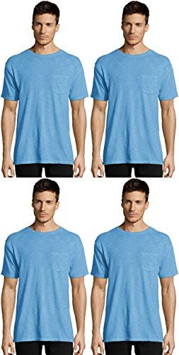 Hanes Men's Pocket Tees 4 Pack FreshIQ Odor Control Cotton Tagless