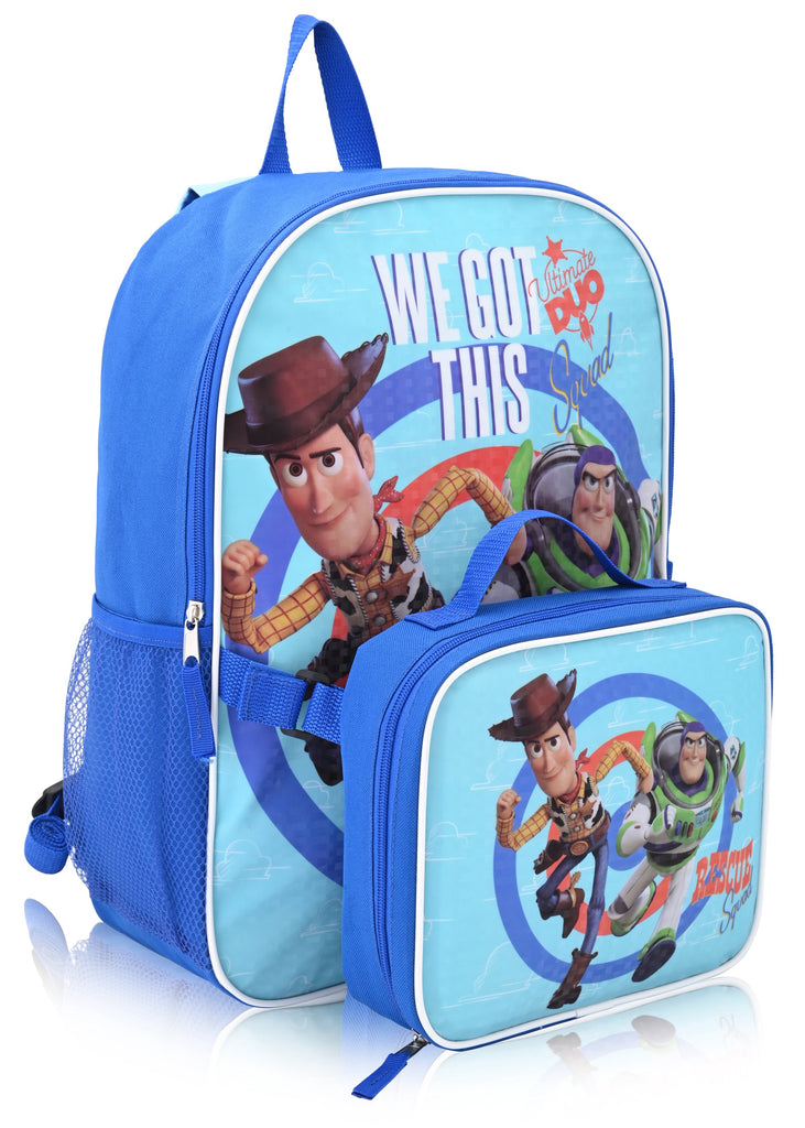 Toy Story Fast Forward 16" Backpacks With Lunch Bag - Licensed Characters Kids Schoolbag