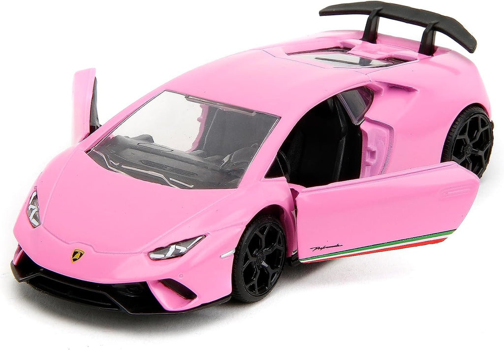 Pink Slips 1:32 W1 Lamborghini Huracán Performante Die-Cast Car, Toys for Kids and Adults(Glossy Pink)