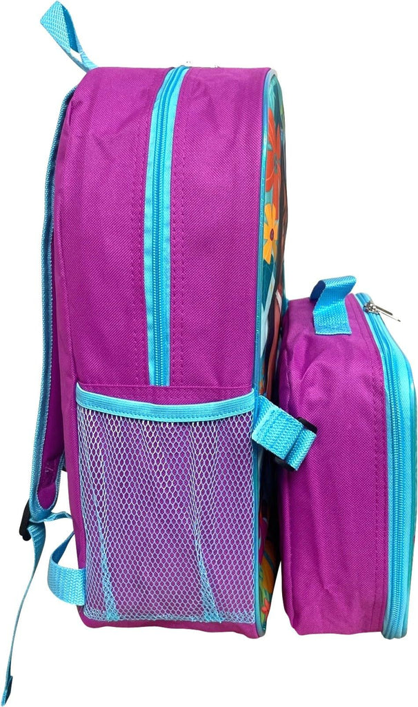 Ruz Moana Girl's 16 Inch Backpack With Removable Matching Lunch Box Set (Moana-Ocean Sisters)