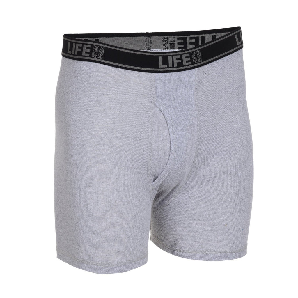 Life Men's 12 Pack Sexy Comfortable Breathable Soft Boxer Briefs 100% Cotton Underwear For Men