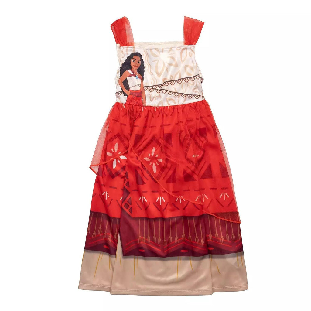 Centric Brands Moana Girls’ Nightgown – Short Sleeve Sleep Dress Featuring Moana – Soft Polyester – Sizes 4, 6, 8, 10