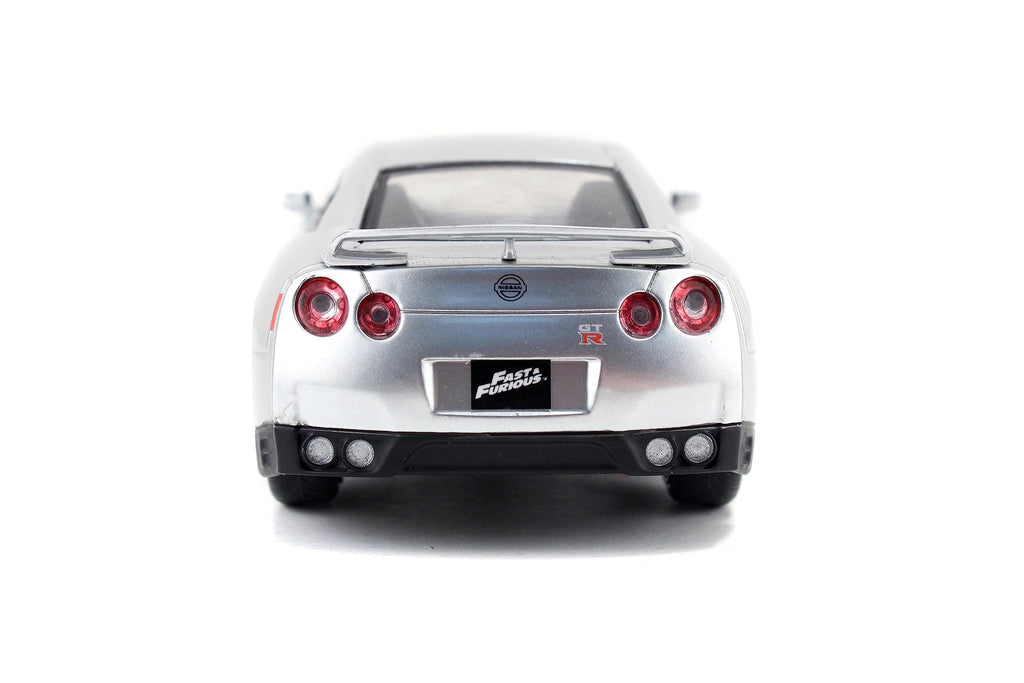 Fast & Furious 1:32 2009 Brian's Nissan GT-R R35 Die-Cast Car, Toys for Kids and Adults(Silver)