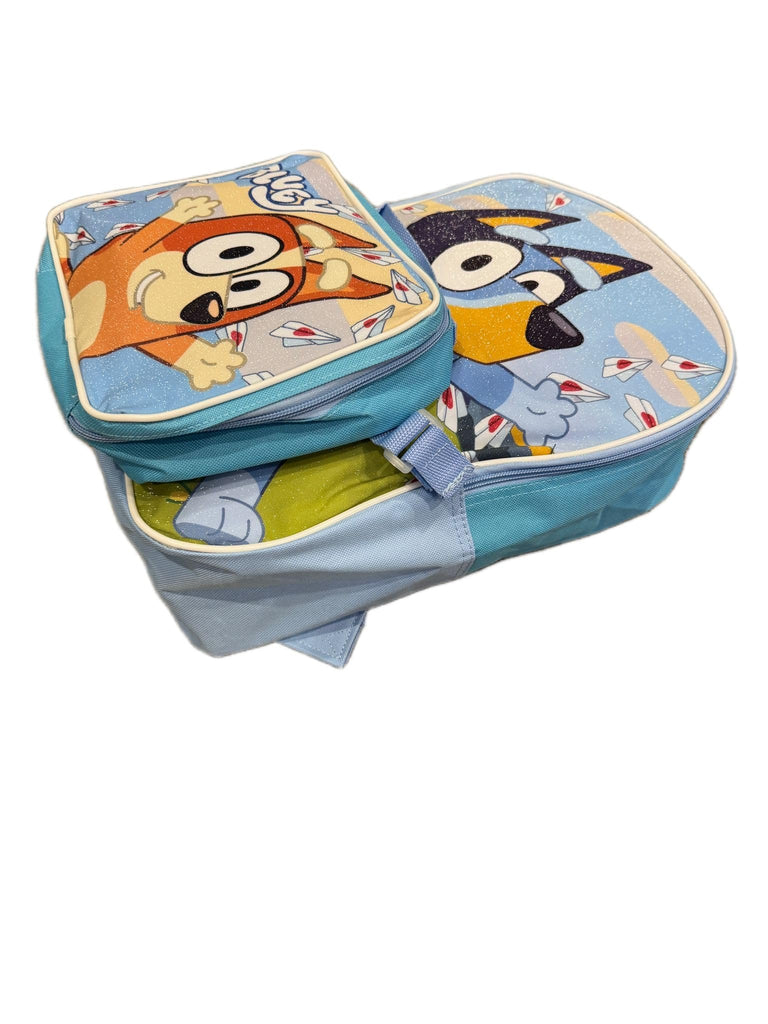 Fast Forward Bluey Boys’ 16" Backpack with Insulated Lunch Bag – Durable Polyester – Mesh Side Pocket – School Travel Set