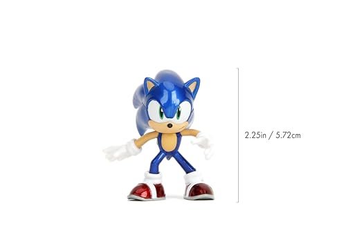Jada Metalfigs Sonic The Hedgehog 4-Pack, Sonic, Tails, Knuckles, Shadow, 2.5” Die-Cast Figures - Wave 1, Ages 8+