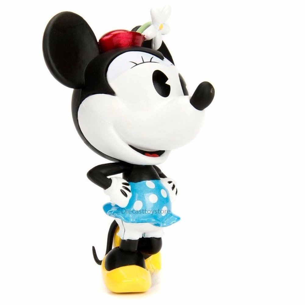Metals 98255 Disney Classic Minnie Mouse with Blue Polka Dot Dress Collectible Die-Cast Toy Figure, 4"