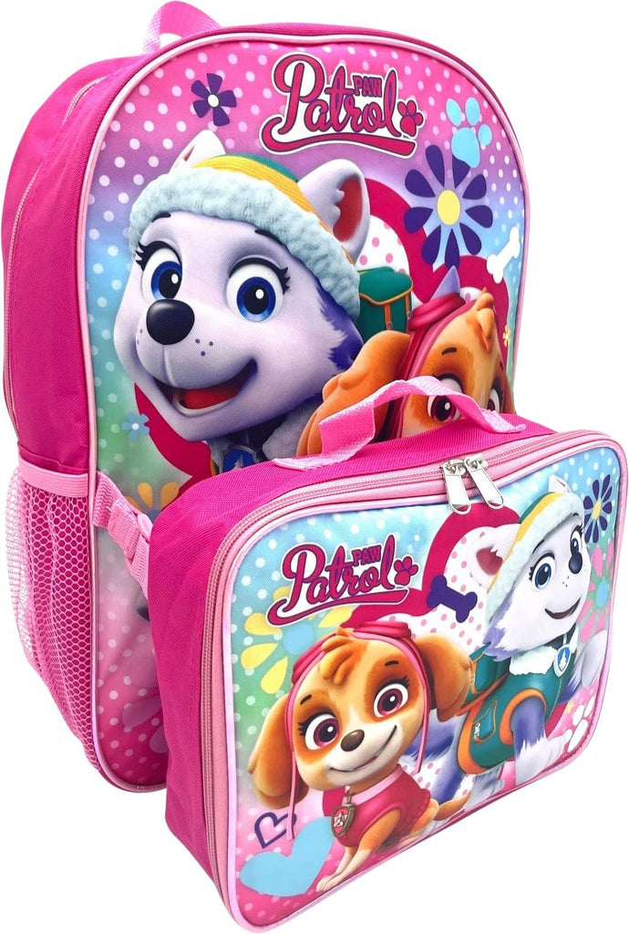 Nickelodeon Girl Paw Patrol 16" Backpack With Detachable Matching Lunch Box