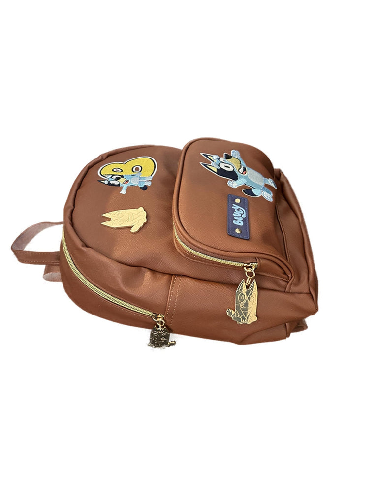 Fast Forward Bluey Backpack for Boys, Girls, Women, Men, Unisex | Cute PU Leather 10" Bluey Mini Backpack Purse Shoulder Purse | Bluey Bag and Bluey Accessories