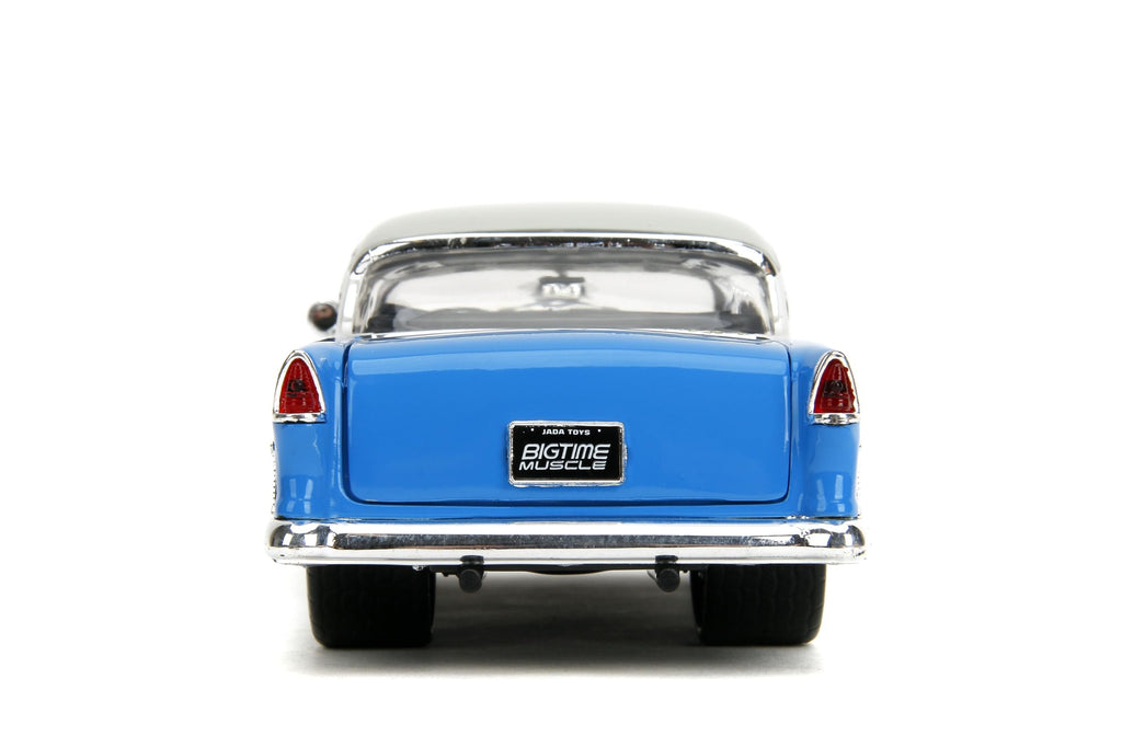 Bigtime Muscle 1:24 1955 Chevrolet Bel-Air Die-Cast Car, Toys for Kids and Adults(Cool Gray/Gloss Blue)