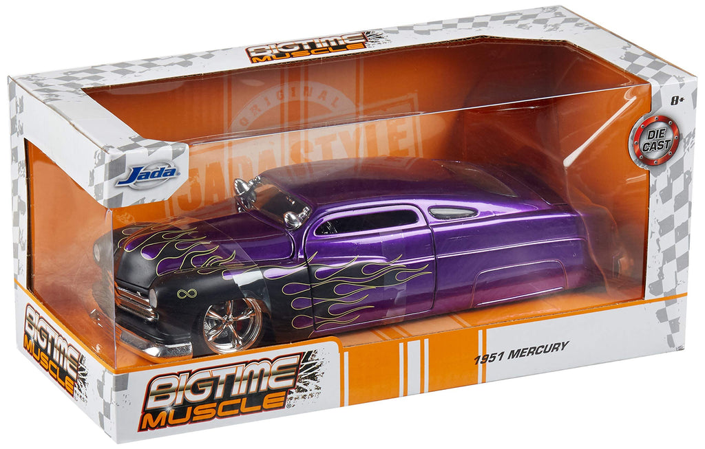 Jada Toys Bigtime Muscle 1:24 1951 Mercury Coupe Die-cast Car Metallic Purple, Toys for Kids and Adults