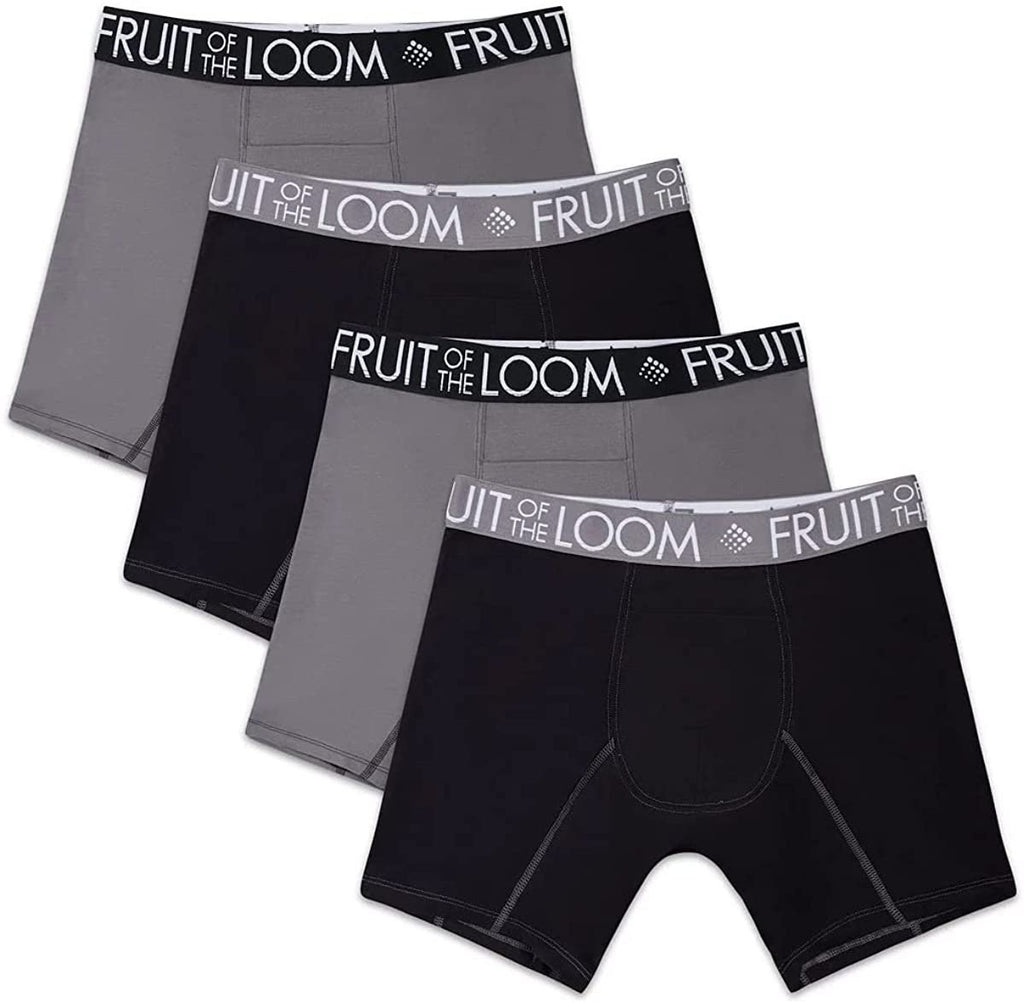 Fruit of the Loom Men's Boxer Briefs 5-Pack Signature/Regular Long Leg/Regular Leg S-2X