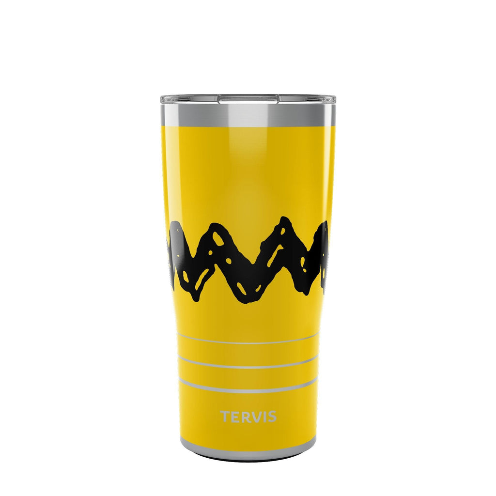 Tervis Traveler Peanuts Charlie Stripe Triple Walled Insulated Tumbler Travel Cup Keeps Drinks Cold & Hot, 20oz, Stainless Steel