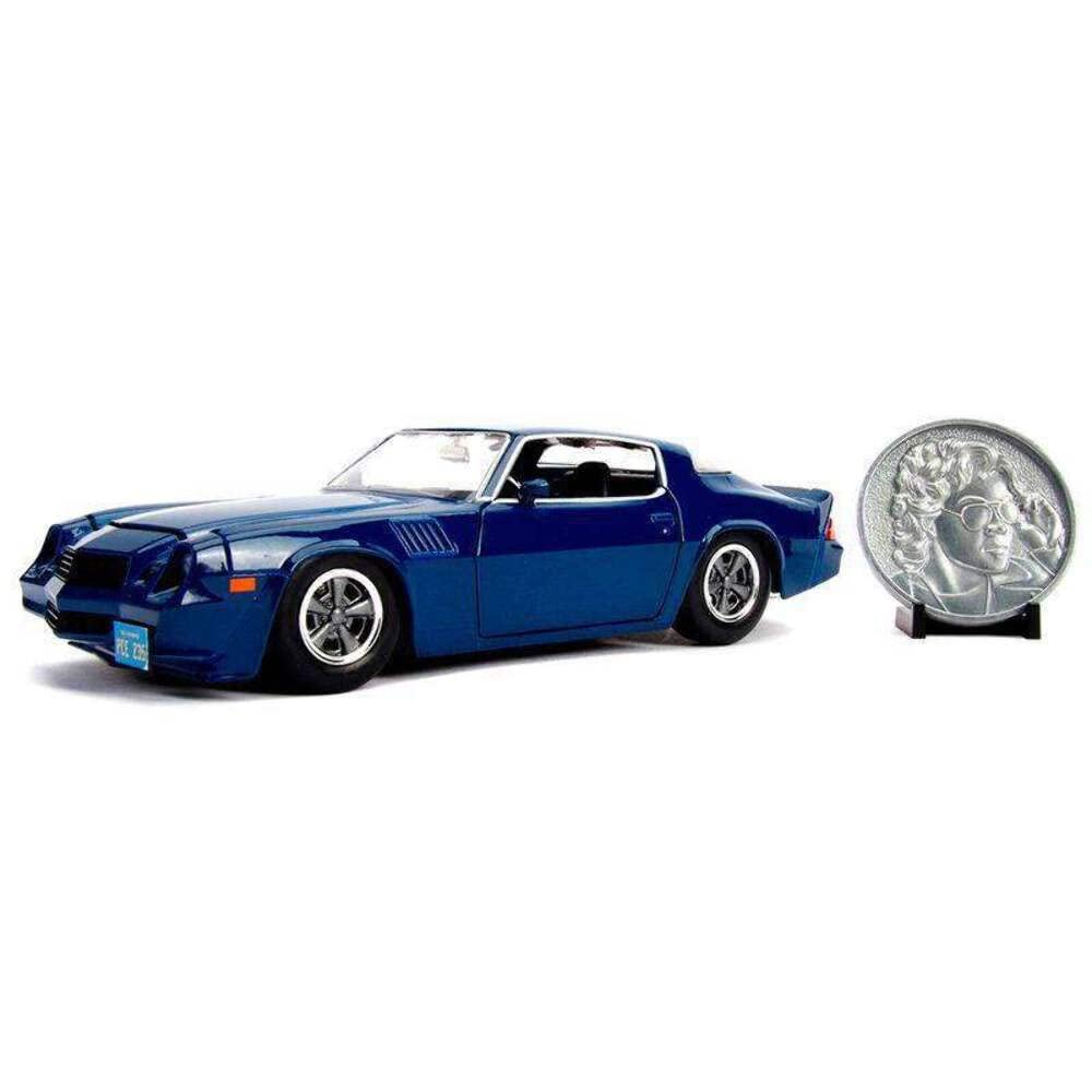 Jada Toys Billy's Chevrolet Camaro Z28 Dark Blue with Collectible Coin Stranger Things (2016) TV Series 1/24 Diecast Model Car by Jada 31110