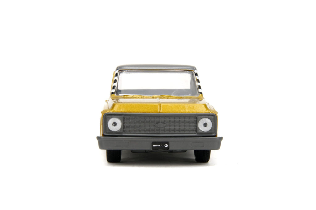 Jada Wall-E / 1972 Chevrolet Cheyenne 1:32 Die-Cast Car, Opening Doors, High Gloss Finish – Ages 8+, Collector's Edition, Yellow
