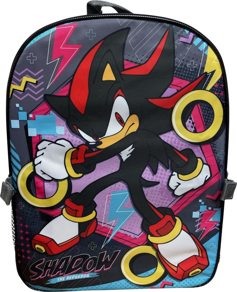 Sonic The Hedgehog 16 Inch Backpack With Detachable Matching Lunch Box