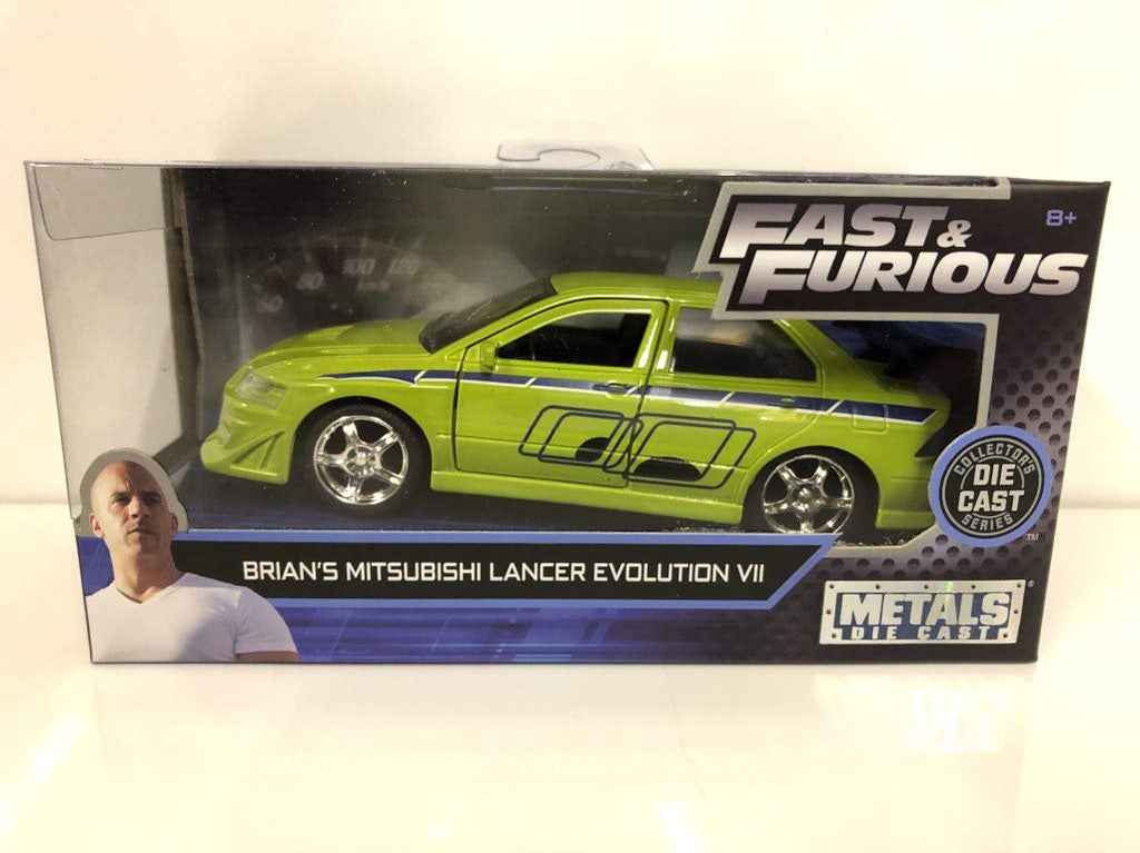 Jada Toys Fast & Furious 1:32 Brian's 2002 Mitsubishi Lancer Evo Die-cast Car, Toys for Kids and Adults