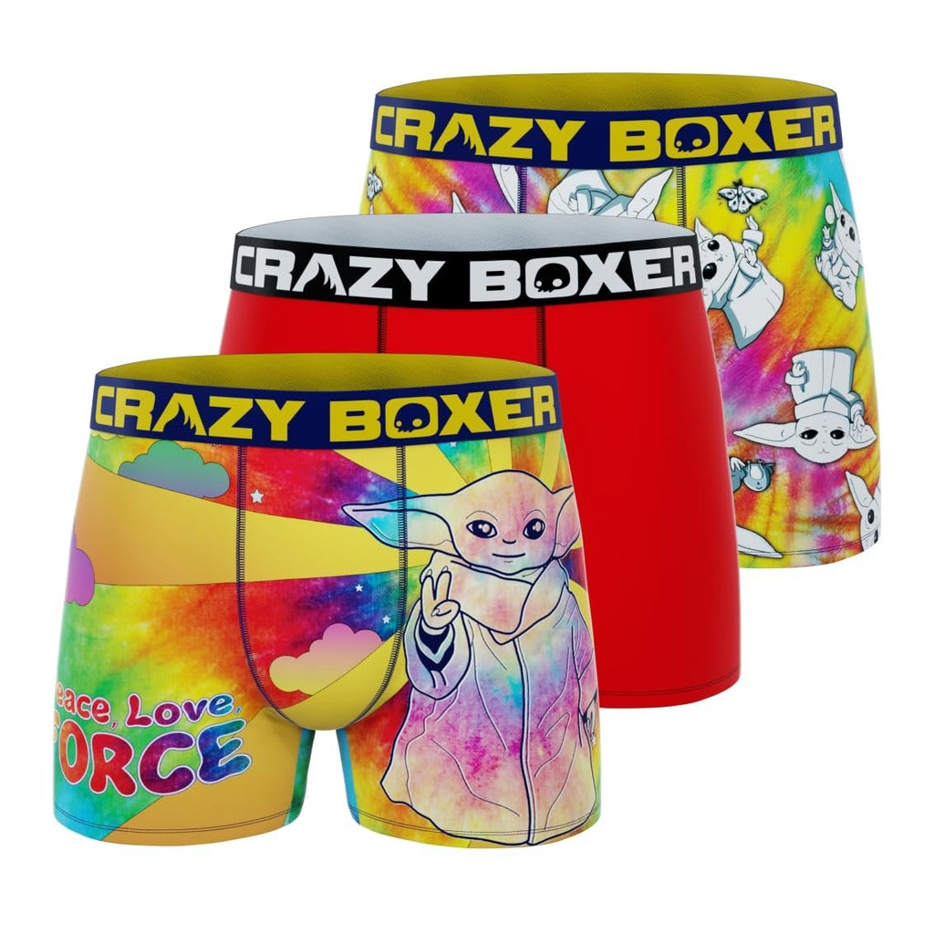 CRAZYBOXER Men's Underwear The Mandalorian Soft Comfortable Boxer Brief Original (3 PACK)