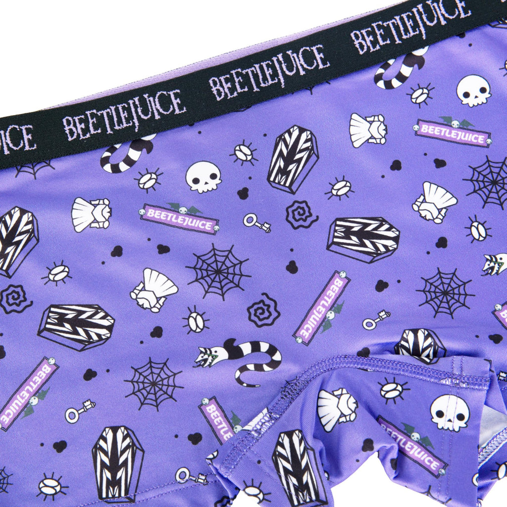 BEETLEJUICE 4-Pack Underwear, Athletic Girls-Boxer Brief, Shorts Sizes 4, 6, 8 & 10