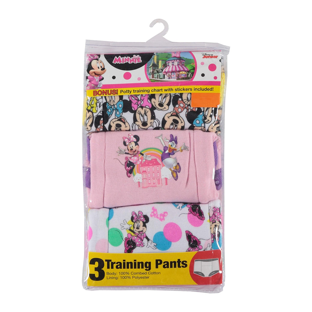 Disney Girls Minnie Mouse Potty Training Pants and Starter Kit with Stickers & Tracking Chart in Sizes 18m, 2t, 3t, 4t