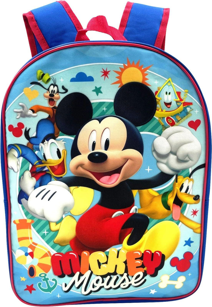 Group Ruz Mickey Mouse 15" Backpack (Blue-Red)
