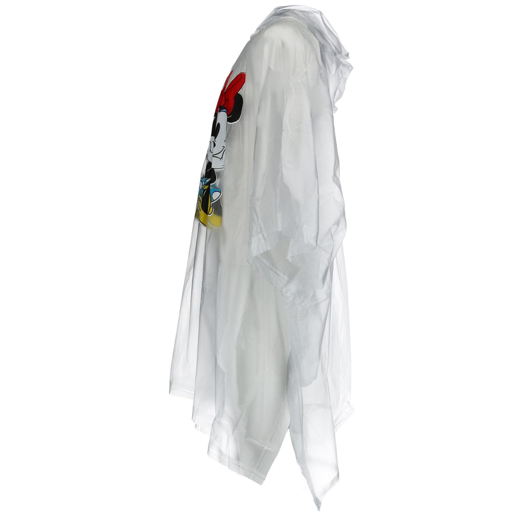 Disney Youth Mickey Minnie Sitting Family Rain Poncho Raincoat Keep Dry Clear
