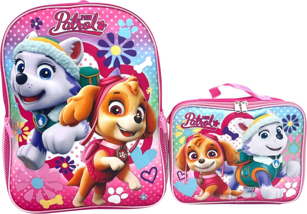 Nickelodeon Girl Paw Patrol 16" Backpack With Detachable Matching Lunch Box