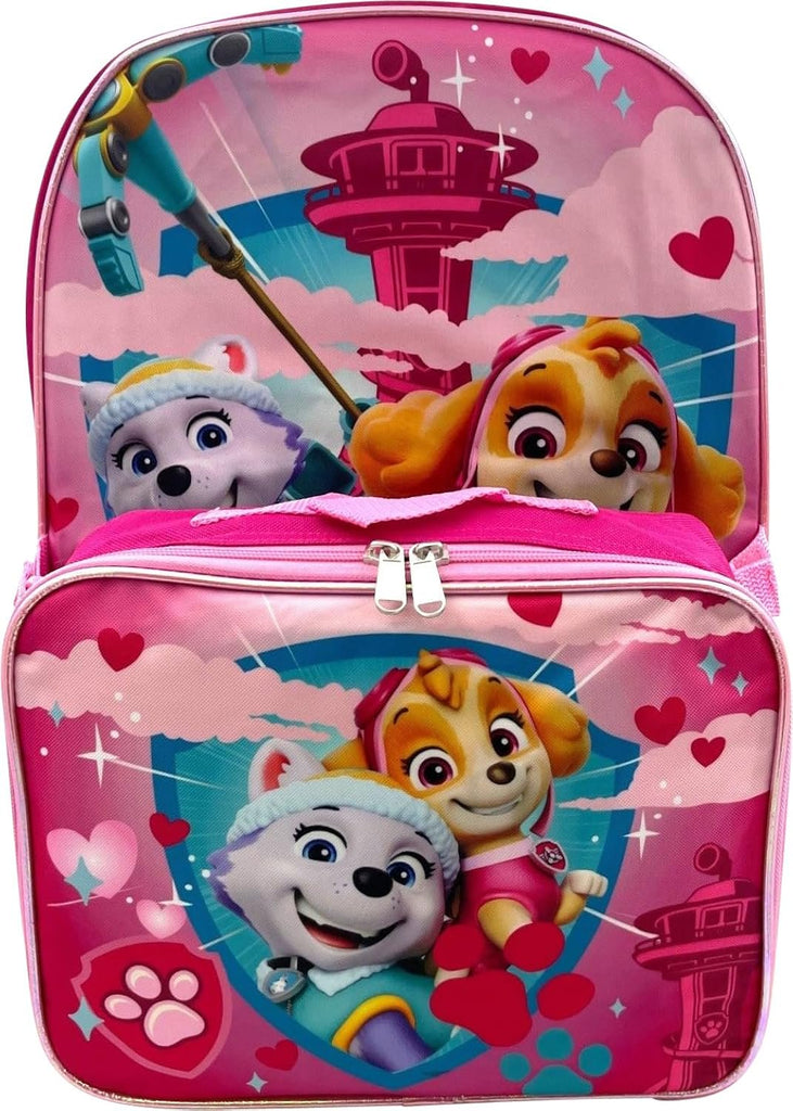 Nickelodeon Girl Paw Patrol 16" Backpack With Detachable Matching Lunch Box