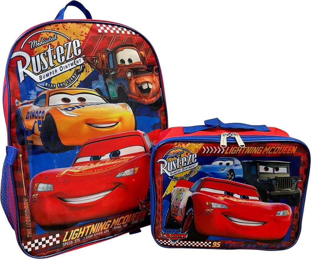Kid's Licensed 16 Inch Backpack With Removable Lunch Box Set (Minnie Mouse Pink)