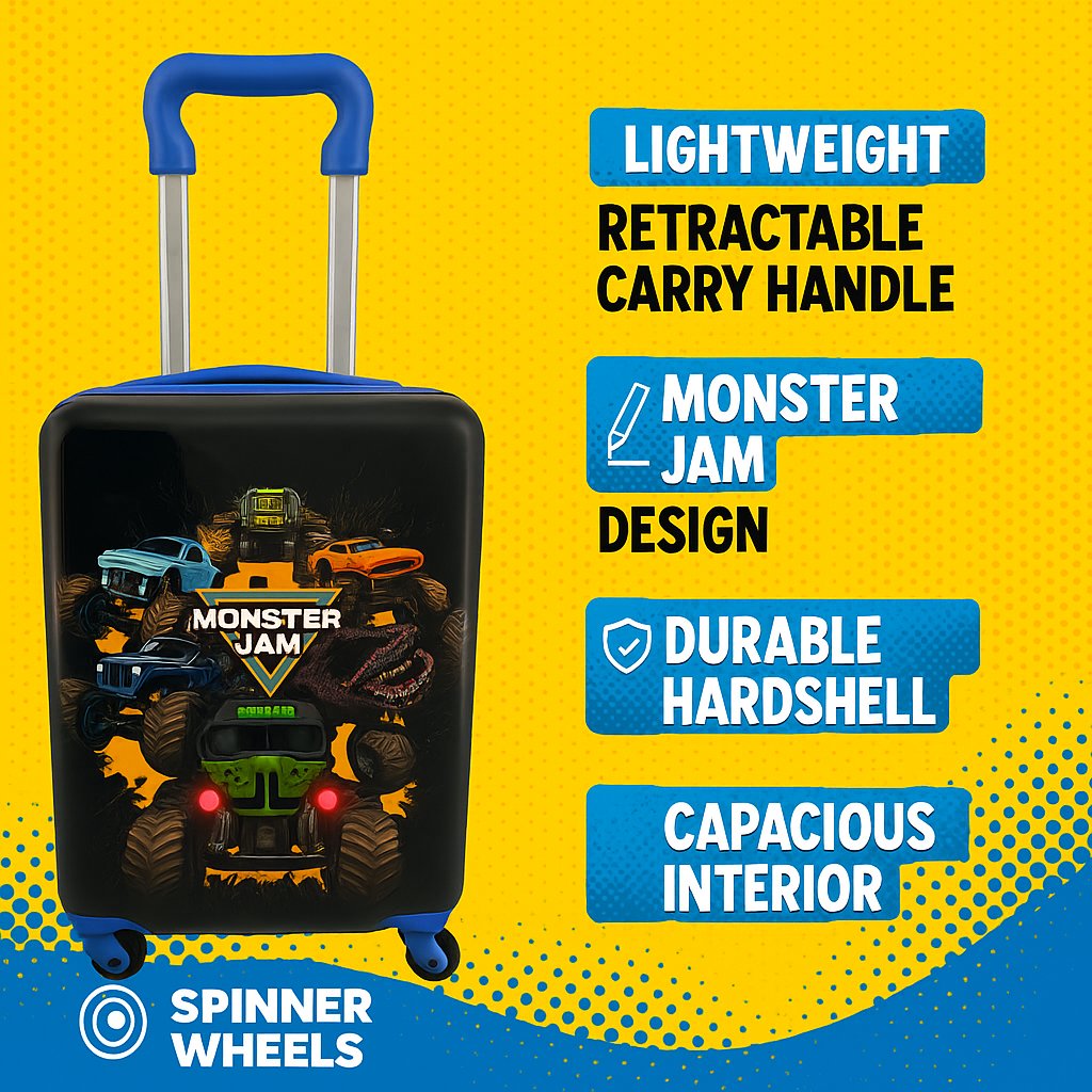 Disney Character 20" Hardshell Luggage - Toy Story, Stitch and more! Hard-side Suitcase for Travel with Spinner Wheels 20"x12"x8"