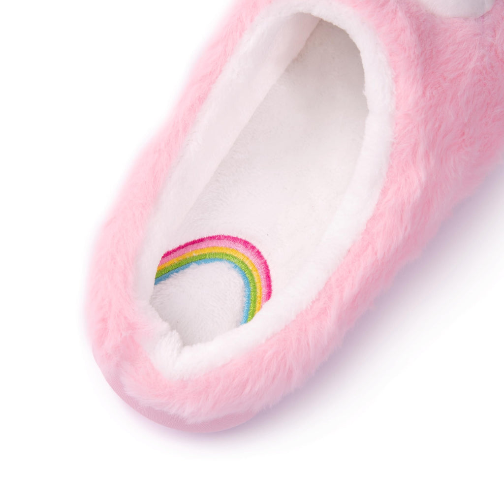 Care Bears Unisex Cozy Plush Memory Foam Indoor Outdoor Soled Slipper in Sizes S-XL, Cheer Bear-Pink Terry Clog, Large Women