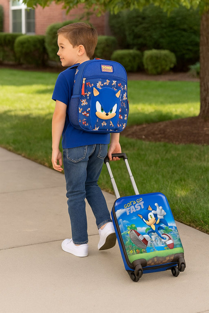 AI ACCESSORY INNOVATIONS Kids Luggage and Backpack Set - 18" Luggage Suitcase With Wheels, 13.75" Backpack