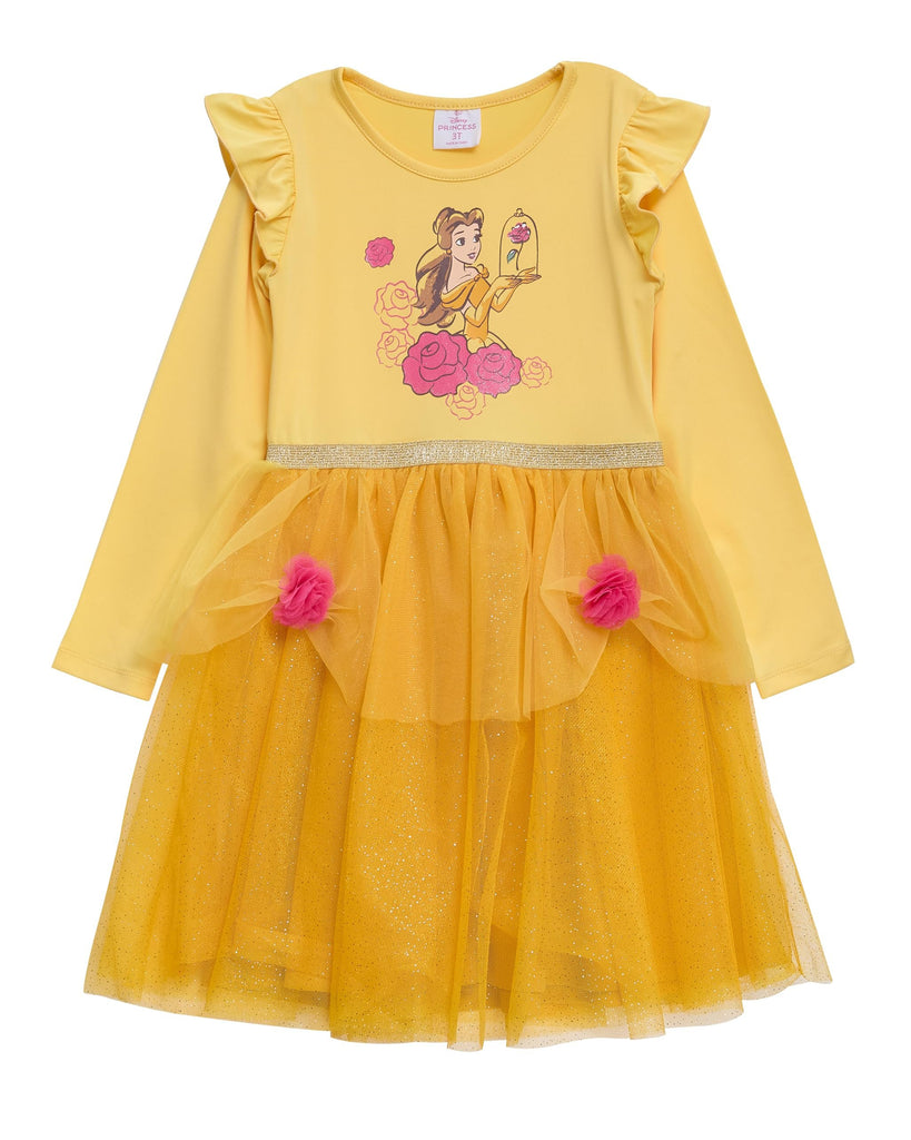 Disney Princess Tutu Dress for Girls – Glittery Layered Tutu Party Outfit (Pink, 3T)