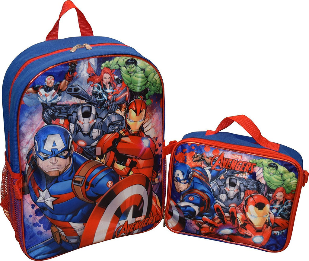 Marvel Avengers 16" Backpack With Detachable Lunch Box