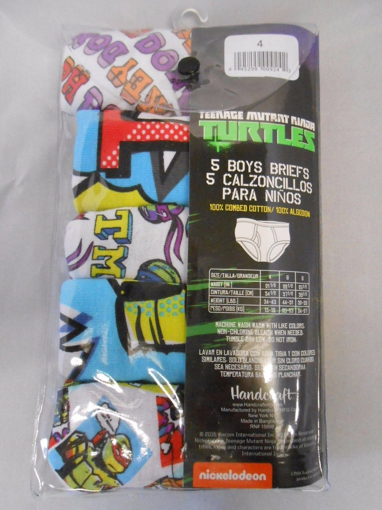 Nickelodeon Little Boys' Teenage Mutant Ninja Turtles Underwear,  (Pack of 5)