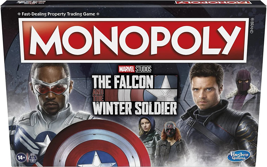 MONOPOLY: Marvel Studios' The Falcon and The Winter Soldier Edition Board Game for Marvel Fans, Game for 2-6 Players for Ages 14 and Up
