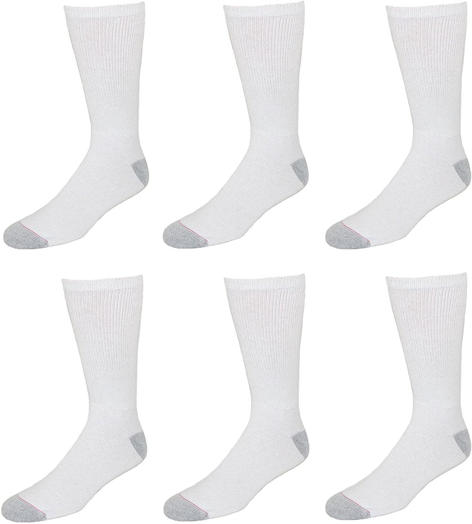 Hanes Men Big & Tall Cushion Crew Socks 6-Pack