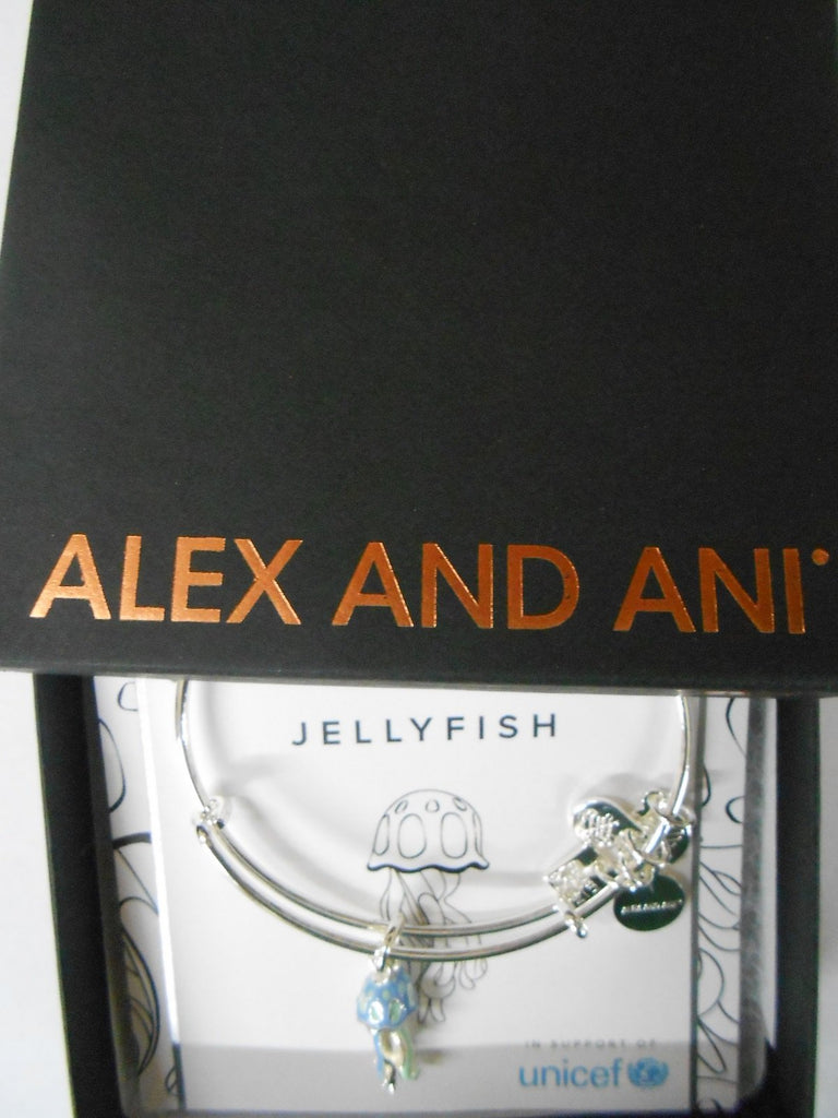 Alex and Ani Charity By Design Jelly Fish Expandable Sterling Silver Bangle Bracelet