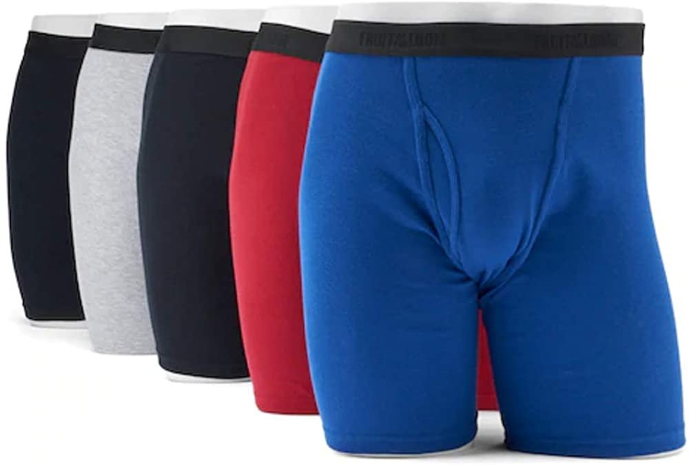 Fruit of the Loom Men's Boxer Briefs 5-Pack Signature/Regular Long Leg/Regular Leg S-2X