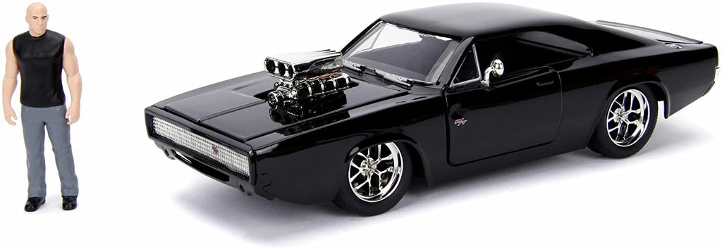 Jada 1:24 Diecast 1970 Dodge Charger (Street) with Dom Toretto Figure