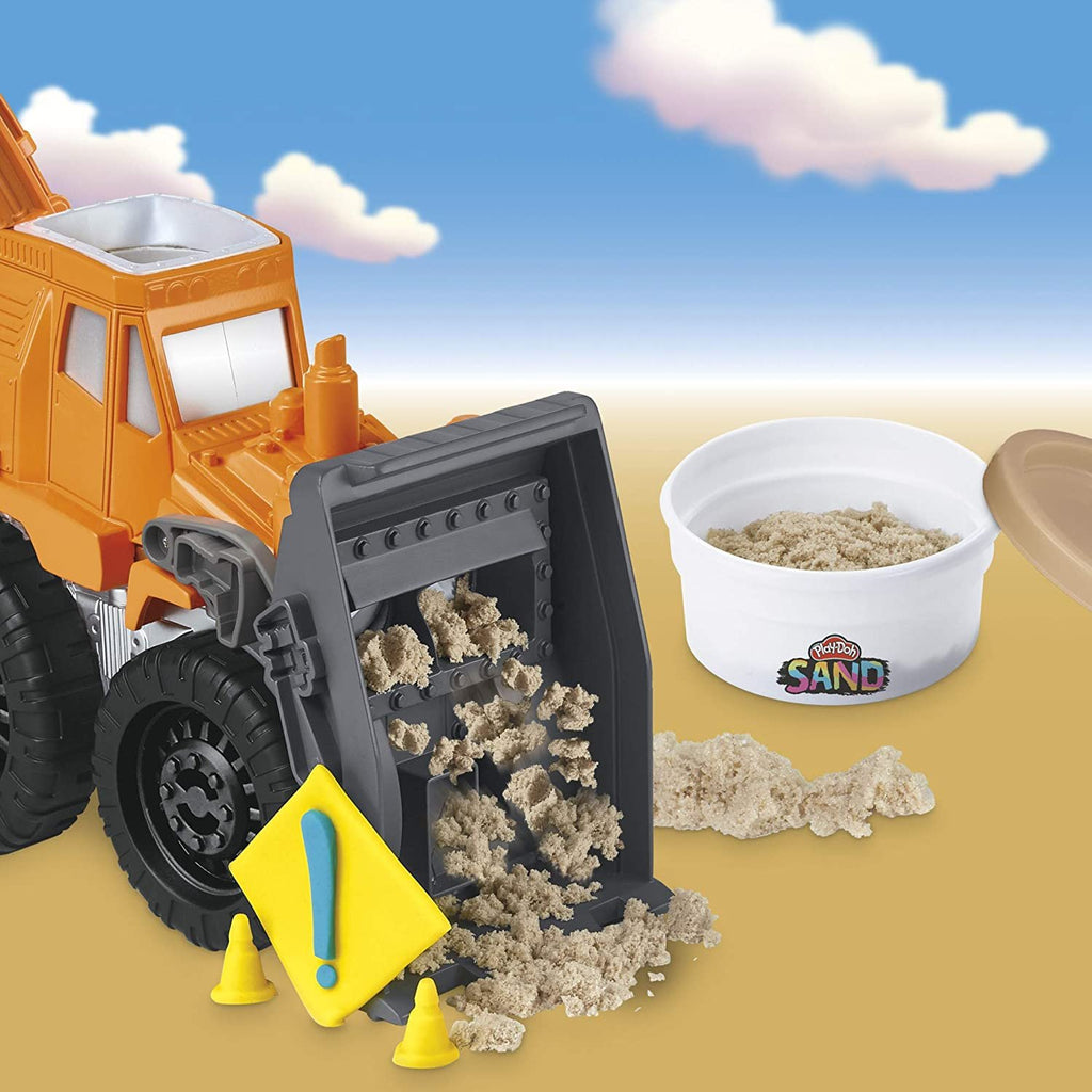 Play-Doh Wheels Front Loader Toy Truck for Kids Ages 3 and Up with Non-Toxic Play-Doh Sand Compound and Classic Play-Doh Compound in 2 Colors