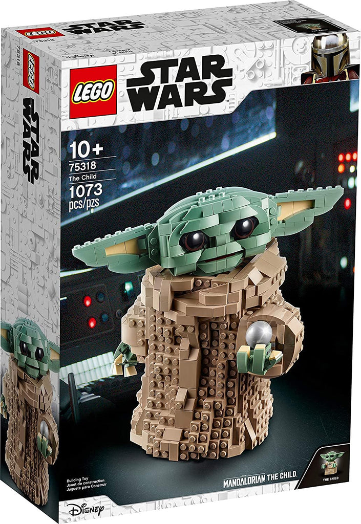 LEGO Star Wars: The Mandalorian The Child 75318 Build-and-Display Kit — Christmas Holiday Bundle for Kids Aged 10+ and Any Star Wars Fan — 2020 Buildable Model (1,073 Pieces) — BROAGE Drawstring Bag