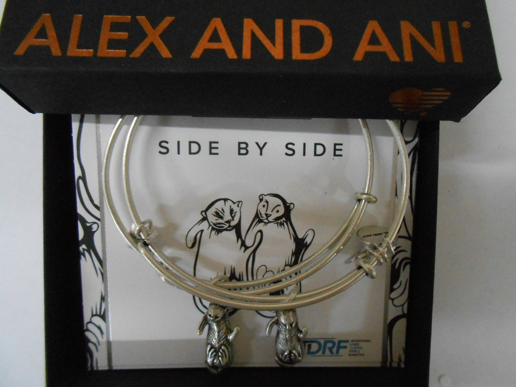 Alex and Ani Womens Charity by Design Side by Side Set of 2 Expandable Wire Bangles